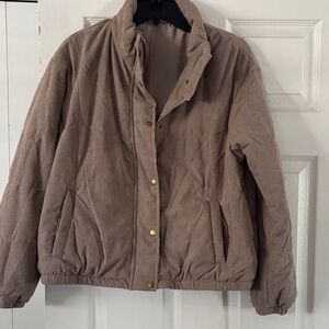 Women's Tan Corduroy Jacket